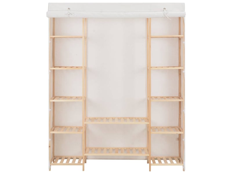  Garde-robe chambre, armoire de rangement blanc 135x40x170 cm tissu  - Conforama A