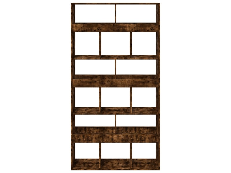  Cloison bibliothèque, meuble de rangement chêne fumé bois d'ingénierie shl5376  - Conforama D