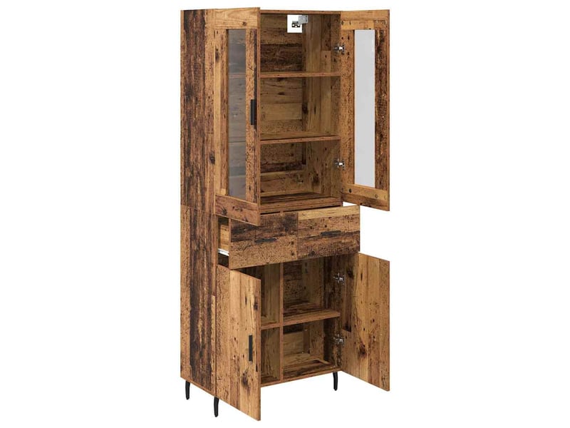  Buffet - haut armoire 2 pc bois ancien 69,5 x 34 x 180 cm  - Conforama E