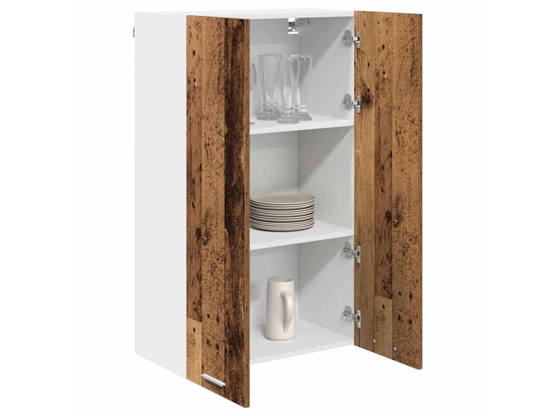  Meuble de rangement cuisine, armoire suspendue bois ancien 60x31x100cm shl4820  - Conforama C