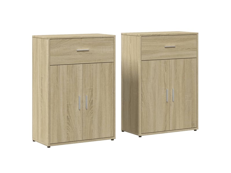  Buffets 2 pcs - bahut - meuble de rangement chêne sonoma 60x30x84 cm bois d'ingénierie  - Conforama A