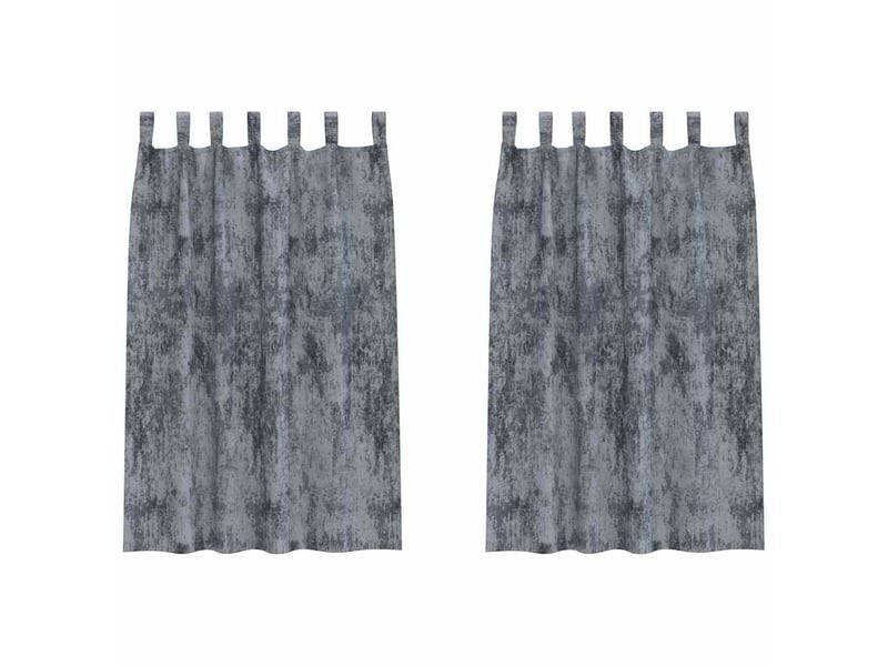Lot de 2 rideaux en velours, rideaux de fenêtre gris argenté 175 x 140 cm velours cf44215 - Conforama A