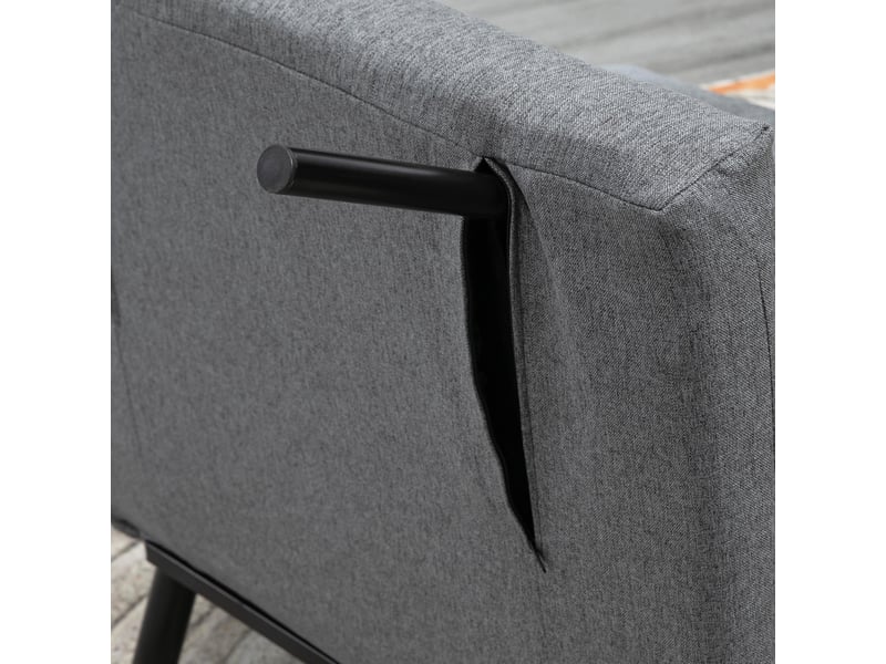 Fauteuil convertible en lit 1 place dossier réglable gris foncé evryae - Conforama D