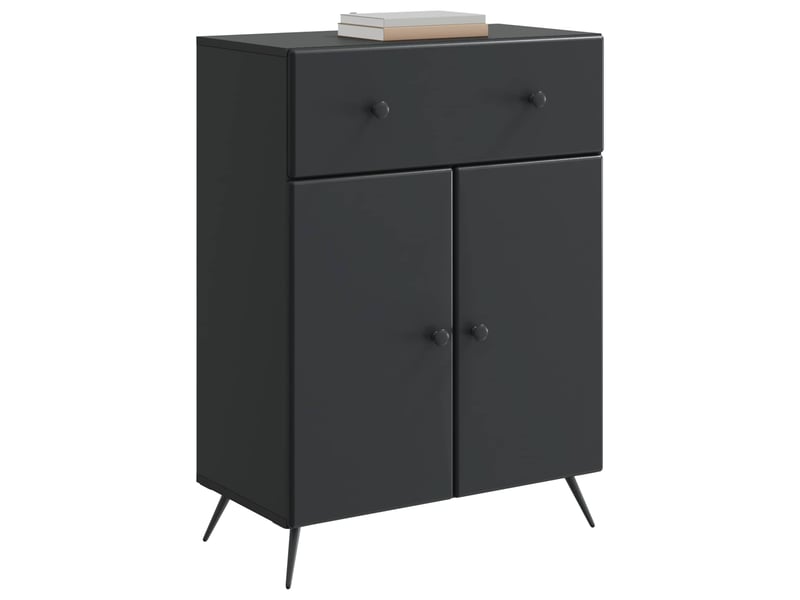  Buffet - bahut - meuble de rangement noir 66 x 34,5 x 90 cm bois d'ingénierie  - Conforama C