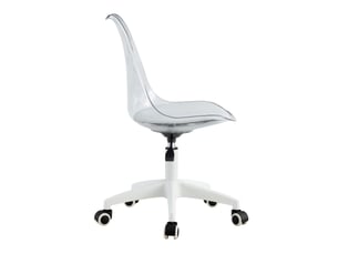 Chaise de bureau réglable à roulettes dossier transparent evryae