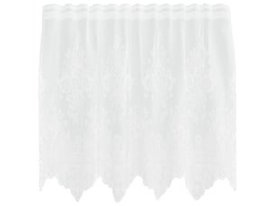 Rideau en dentelle, rideau ajouré, voilage blanc 80 x 150 cm polyester cf43818