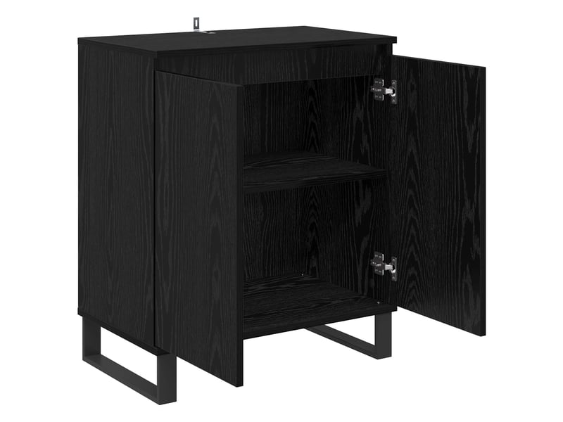  Buffet - bahut - meuble de rangement chêne noir 60 x 35 x 70 cm bois d'ingénierie  - Conforama E