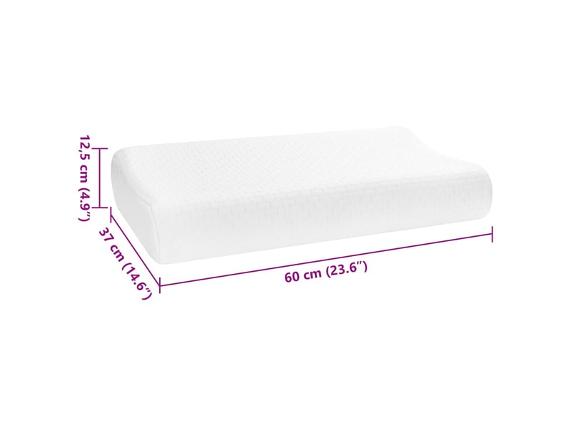  Oreiller, coussin de sommeil 60 x 37 x 12,5 cm moyen blanc cf55920  - Conforama E