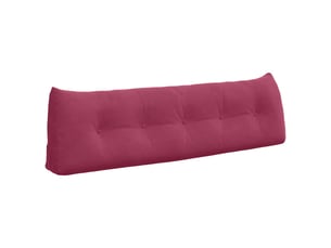 Coussin de dos, coussin de dossier bordeaux 160 x 24 x 50 cm velours cf54588