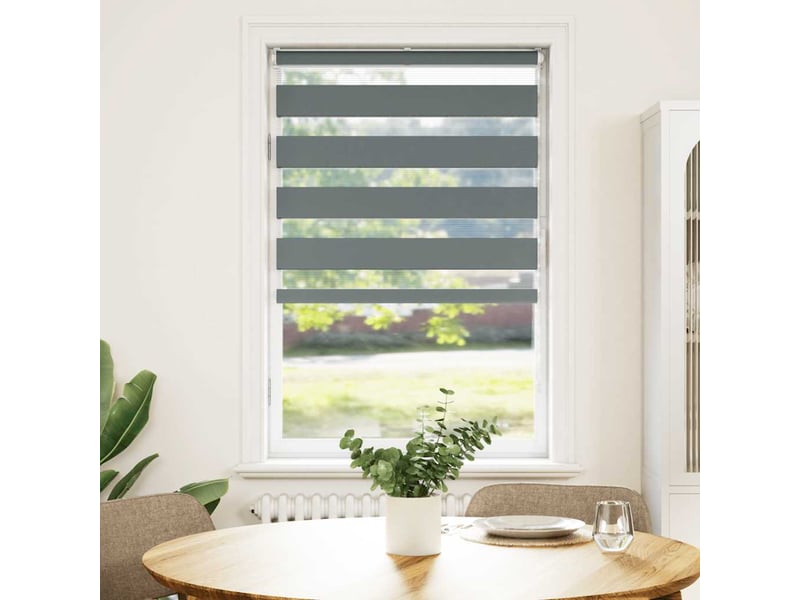  Store zèbre, store de fenêtre gris foncé largeur du tissu 85,9 cm polyester cf48631  - Conforama A
