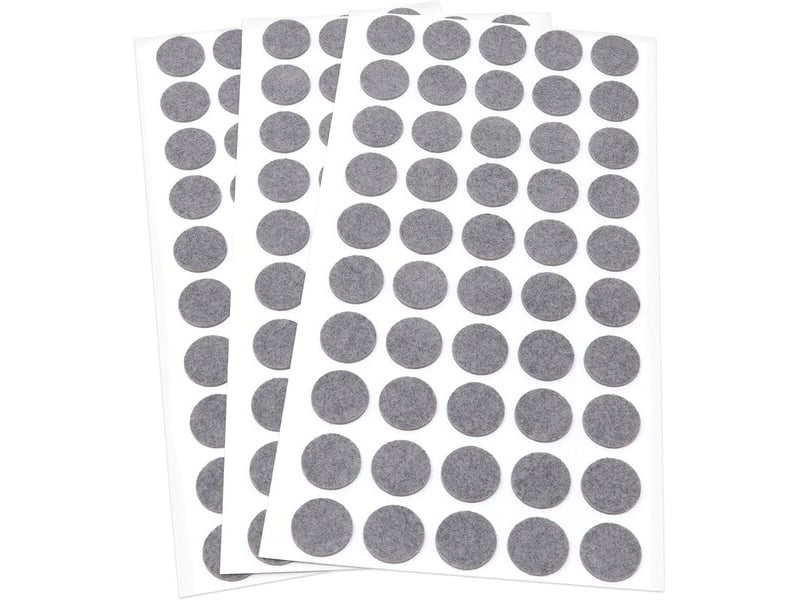  Adsamm® 150 x patins de feutre adhésifs gris diamètre 16 mm ronds patins de feutre adhésifs de 1,5 mm d'épaisseur.  - Conforama A