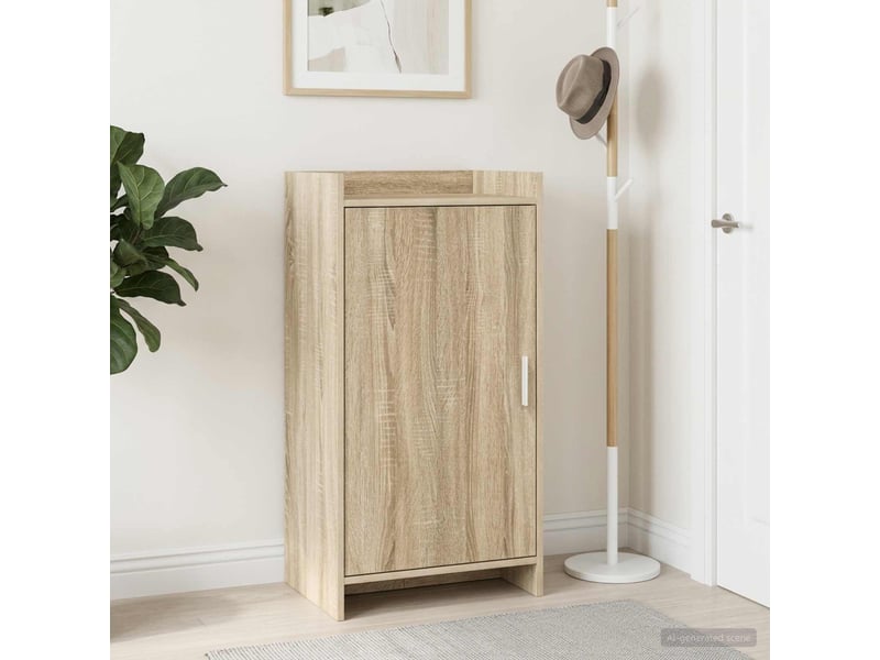  Meuble à chaussure, cabinet à chaussures avec stockage chêne sonoma 48x36x92 cm shl4249  - Conforama B