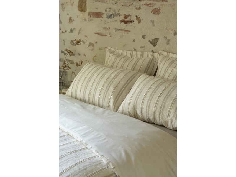  Housse de couette 260 x 240 cm 100% coton texturé tom naturel 15166 - Conforama D