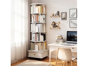 Bibliotheque coloris blanc 5 étagère(s) <strong>DESMIU</strong> <strong></strong> - 46 cm x 173 cm