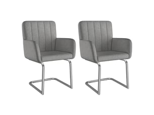Chaises de salle à manger lot de 6 empilables  - dossier ergonomique en z, similicuir gris
