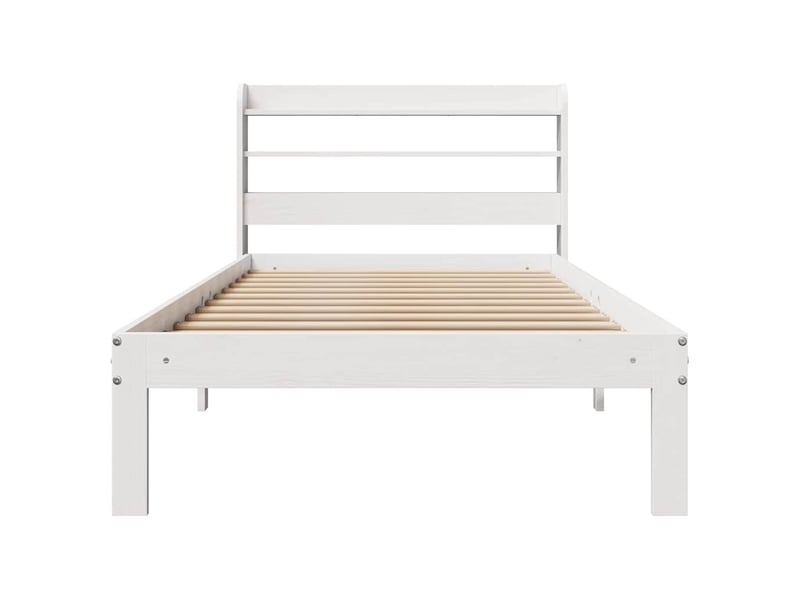  Lit simple- lit adulte -  cadre de lit avec tête de lit sans matelas blanc 90x200 cm  - Conforama C