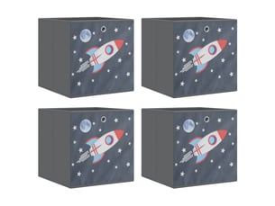 Boîtes de rangement pliables 4 pcs 32x32x32 cm tissu intissé shl27150