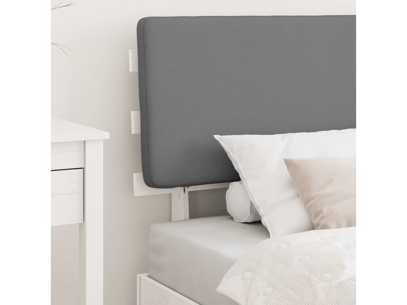 Lit simple- lit adulte - cadre de lit avec tête de lit rembourrée gris clair 80 x 200 cm - Conforama B