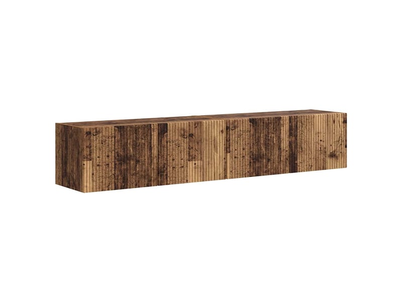  Meuble tv - banc tv - meuble de rangement mural 2 pcs bois ancien bois d'ingénierie  - Conforama A