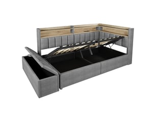 Lit banquette 90x200 cm <strong>MODERNLUXE</strong>  <strong></strong> coloris gris