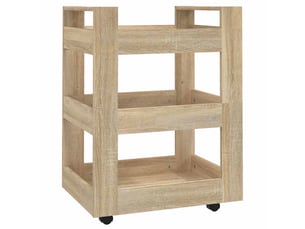 Desserte de cuisine, chariot de rangement chêne sonoma 60x45x80cm bois d'ingénierie shl3944