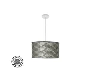 Suspension fabrilamp moda blanc gris tetris 2 x e27 ø 40 cm