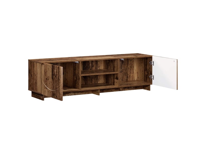  Meuble tv, table tv 140x34,5x40 cm bois ancien bois d'ingénierie shl99715  - Conforama C