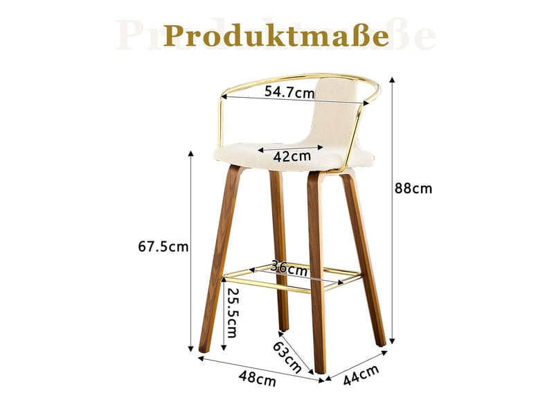 Chaise lot de 2 accoudoirs revêtement teddy ou similicuir pu pieds en bois repose-pieds en métal style moderne scandinave - Conforama C