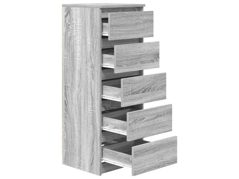  Buffet - bahut - meuble de rangement avec tiroirs sonoma gris 37,5x35x99 cm bois d'ingénierie  - Conforama E