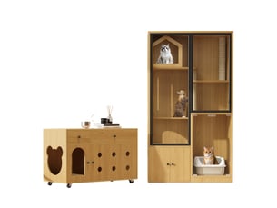 Armoire 2 porte(s) PEXCHO coloris naturel largeur 90 cm