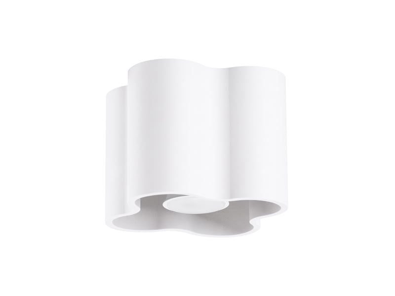  Plafonnier ovio 1 blanc gu10 aluminium moderne 10x12x12cm SL.3323 - Conforama A