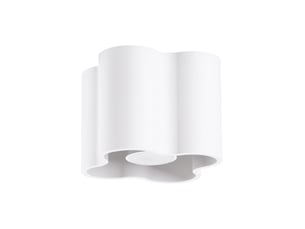 Plafonnier ovio 1 blanc gu10 aluminium moderne 10x12x12cm