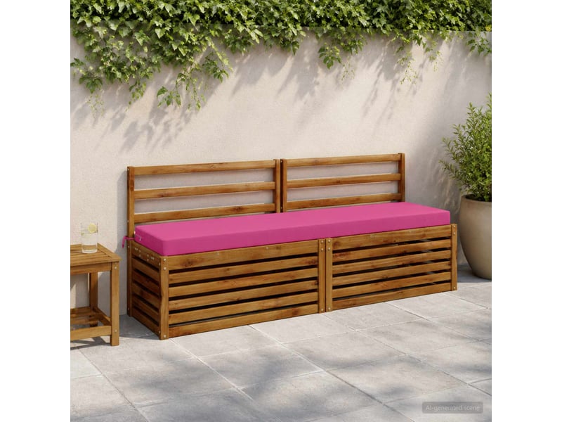  Lot de 2 coussins de banc, coussins d'assise soest 100 % polyester rose cf57345  - Conforama B