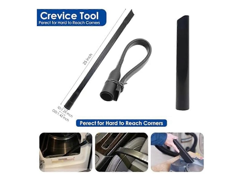  Universal 1 14 inch vacuum attachments kit for accessories with vacuum brush attachments,flexible crevice tool  - Conforama D
