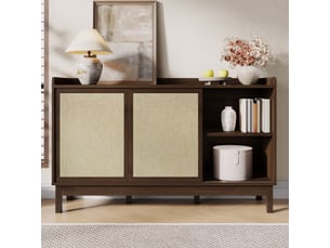 Buffet coulissant avec tiroirs 150x80 cm meuble rangement salon cuisine aggloméré naturel