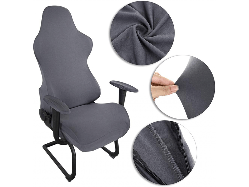  Housse extensible grise pour chaise de jeu - housse ergonomique de style racing pour fauteuil inclinablechaise de bureau chaise non incluse XLH-ZLS-009312ZLS - Conforama D