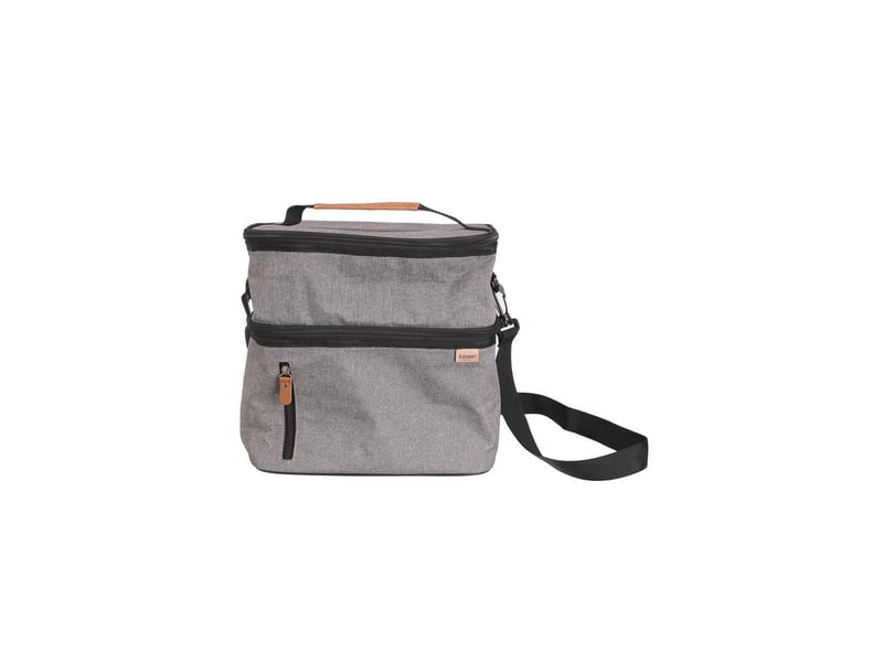  Sac lunch double zippé 28cm gris  - Conforama B