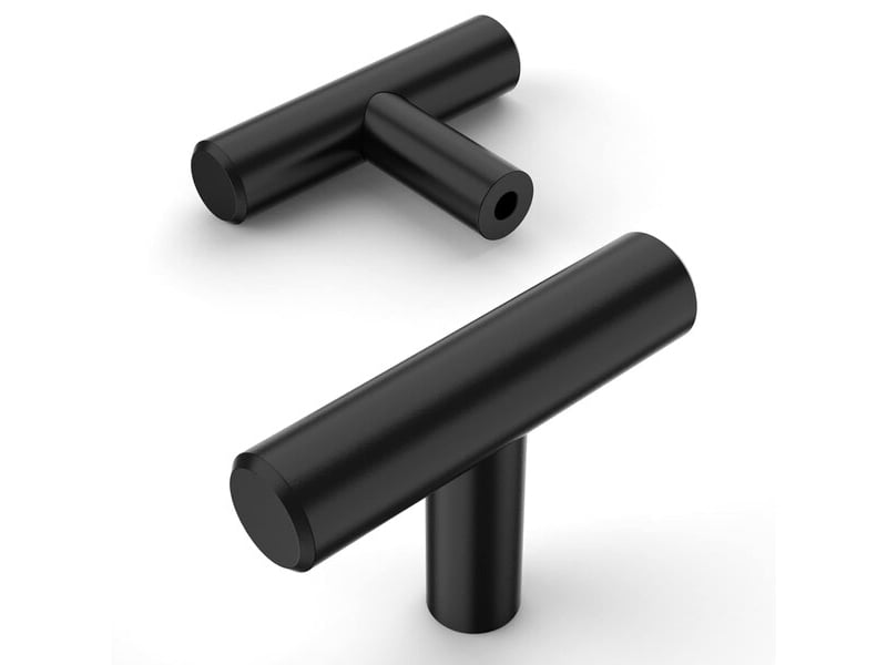  Lot de 12 poignées de barre en acier inoxydable noir, poignées pour tiroirs, portes, commodes et meubles  - Conforama D