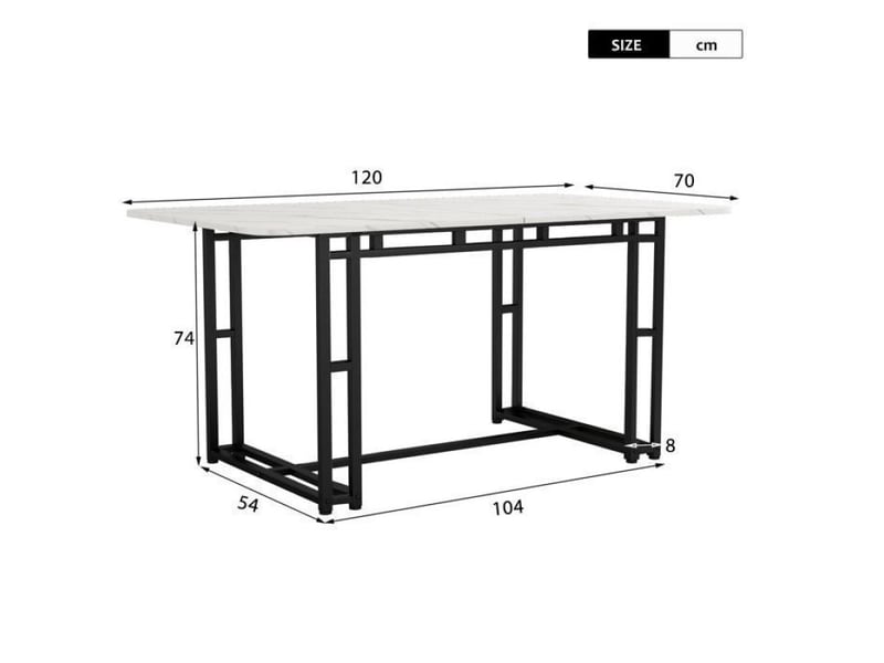  Lot de 4 chaises de salle à manger en velours - 5 pièces - 120×70 cm pour salle à manger, pieds métalliques  - Conforama D