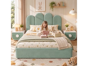 Lit 2 places 140x200 cm evarich coloris vert