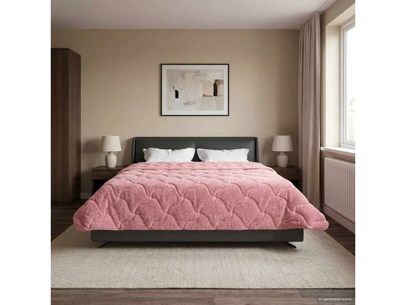  Duvet d'hiver - couette 220 x 260 cm hiver - couette rose respirant  - Conforama D