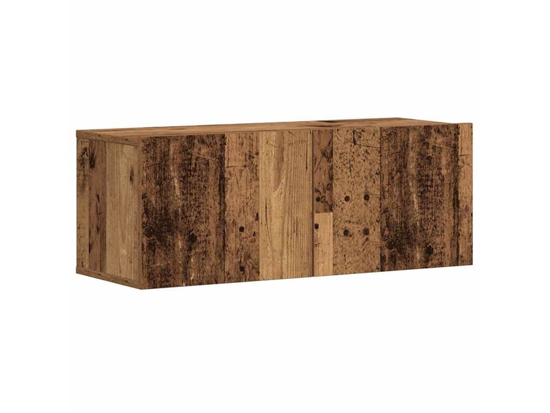  Lot de 3 meuble tv mural, meuble tv suspendu vieux bois bois d'ingénierie shl93358  - Conforama D
