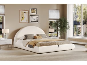 Lit avec rangement 180x200 cm MODENVIE   coloris blanc