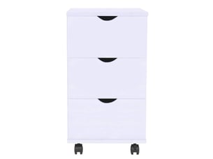 Meuble à tiroirs, meuble de rangement salon 33x45x60 cm blanc