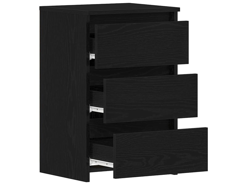 Table de chevet 2 pièces chêne noir 40 x 35 x 62,5 cm - Conforama E