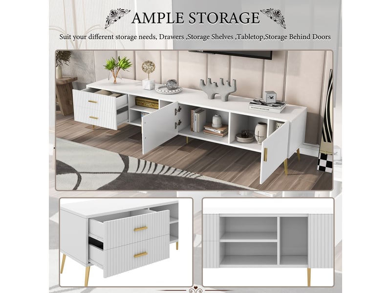  Meuble tv design contemporain avec rangement meuble tv avec rangement  - Conforama E