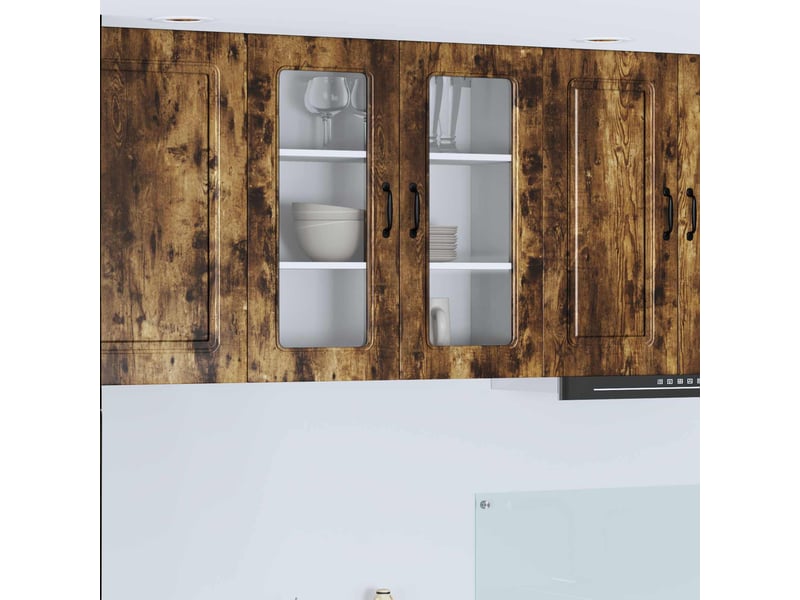 Meuble mural de cuisine | armoire de cuisine chêne fumé 80x31x80cm shl4506 - Conforama B