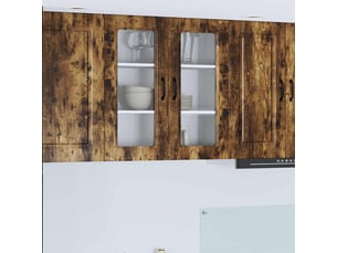 Meuble mural de cuisine | armoire de cuisine chêne fumé 80x31x80cm shl4506