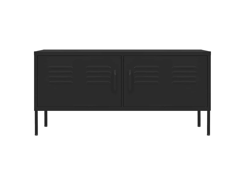  Meuble tv - banc tv - meuble de rangement noir 105x35x50 cm acier  - Conforama C