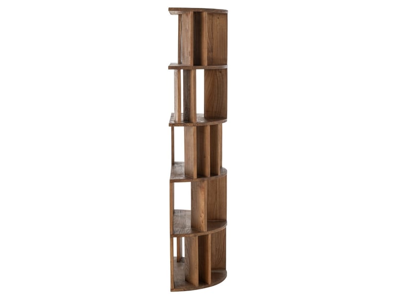  Bibliothèque demi-lune en bois camille 175cm naturel  - Conforama E